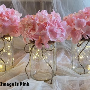 Sets of Lighted Mason Jar Centerpieces, Wedding Centerpieces, Event Centerpieces, Mason jars with lights, Wedding Décor, Farmhouse Wedding