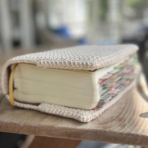Custom Crochet Bible Cover – Handmade with Color Options | Bible Cover with Pen Pouch | Christian Gift