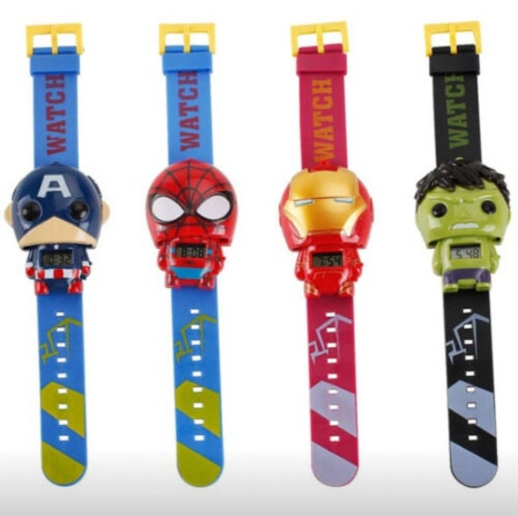 Supereroi educativi Spiderman o Capitan America Bambini Bambini Orologi  digitali -  Italia