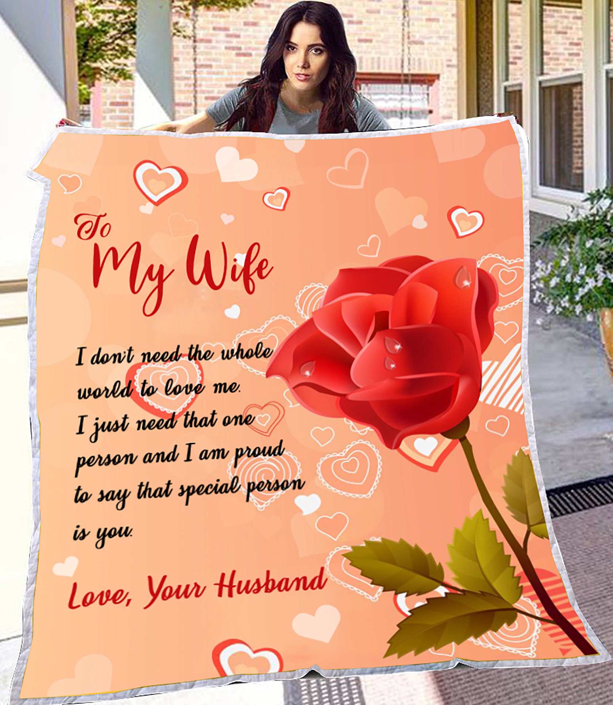 Personalized To My Wife BlanketLovely Rose Blanket To Etsy