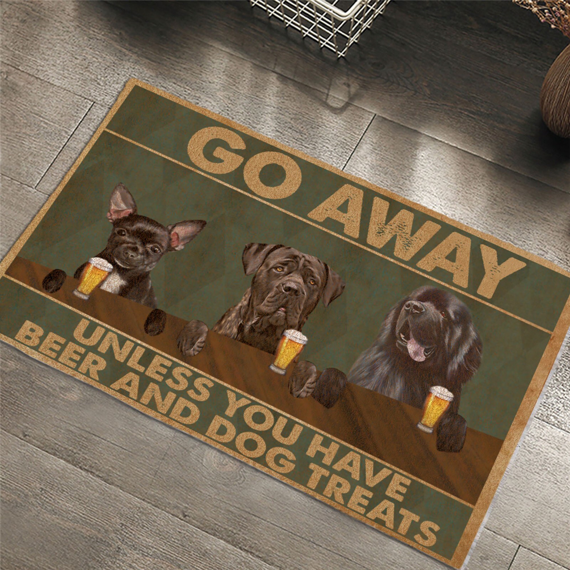 Go Away Unless You Have Beer And Dog Treats Doormat Funny Etsy