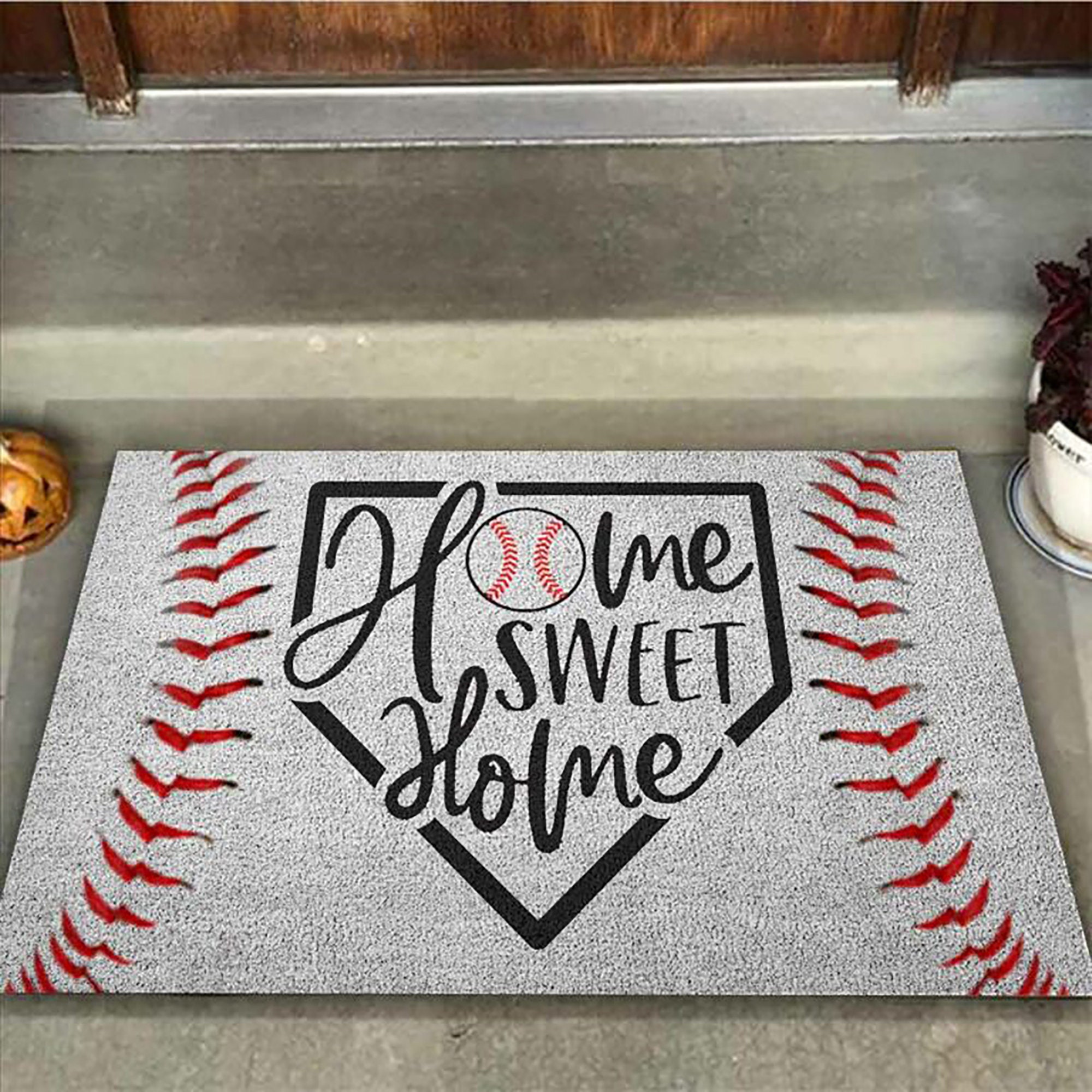 Great Home Sweet Home Baseball Doormat Baseball Lover Doormat Etsy