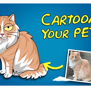 Custom Animal Pet Cartoon for birthday gift, Vector illustration of Pet, Personalized Pet Portrait, Digital Pet Cartoon, Digital Pet Cartoon