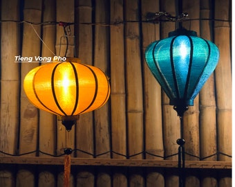 Buyer choose color 52 cm 1 pcs Hoi An bamboo silk lanterns  20'' for garden decorating