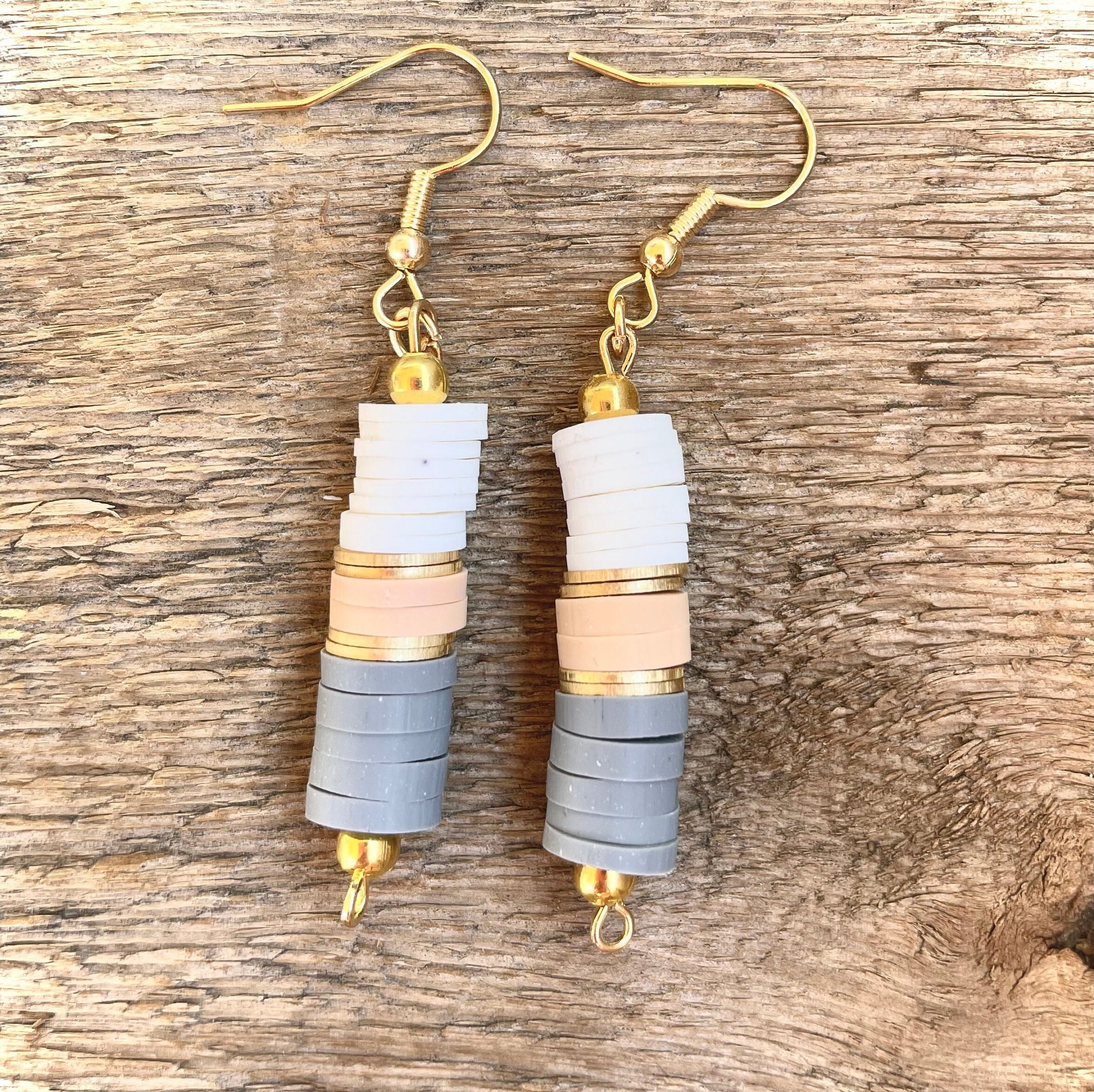 Handmade Heishi Drop Earrings