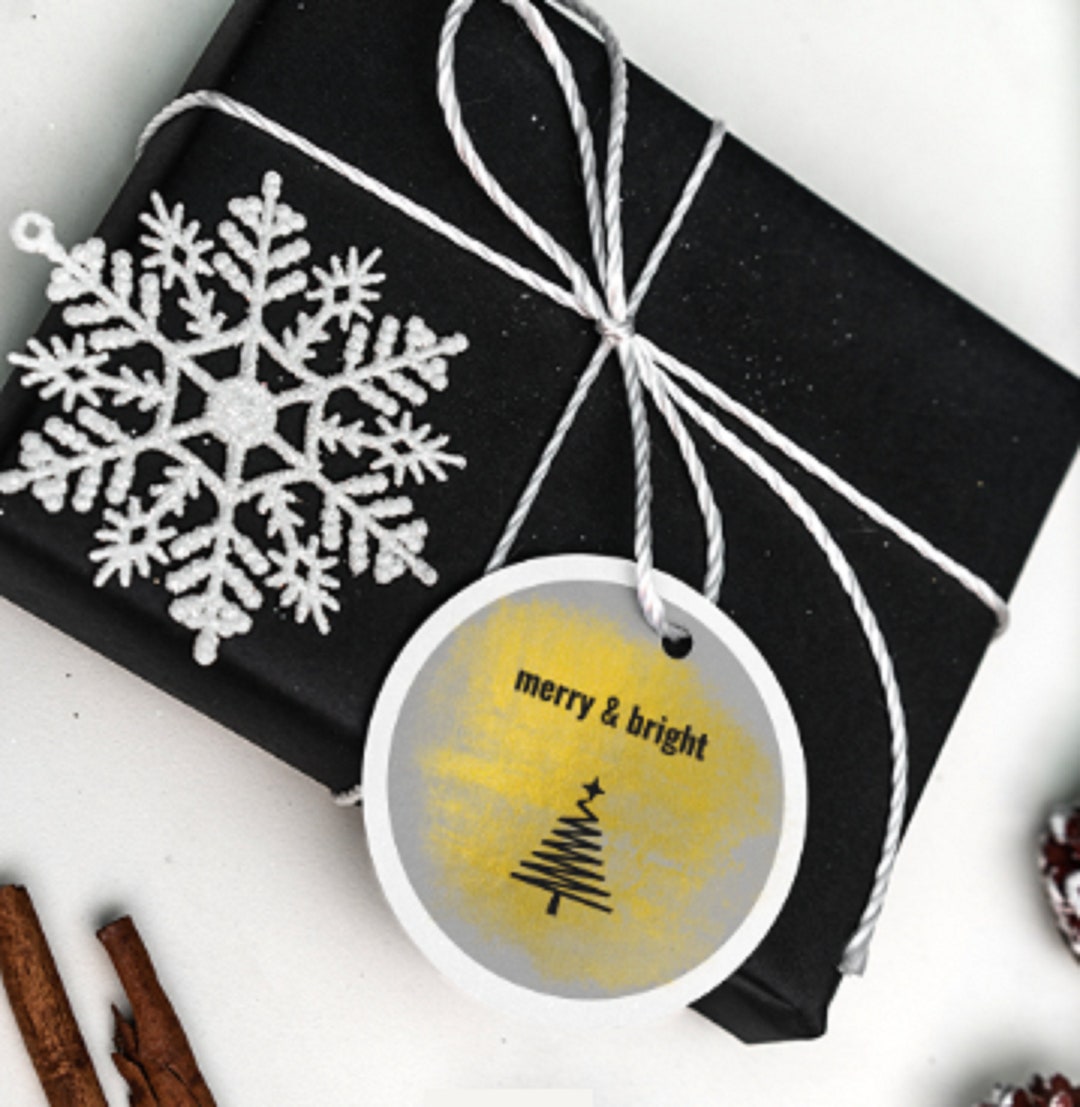 Elegant Gift Tag Digital Download Christmas Gift Tag Xmas Present Tag