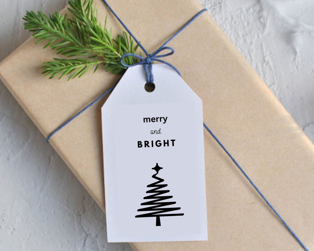 Elegant Gift Tag Digital Download Christmas Gift Tag Xmas Present Tag