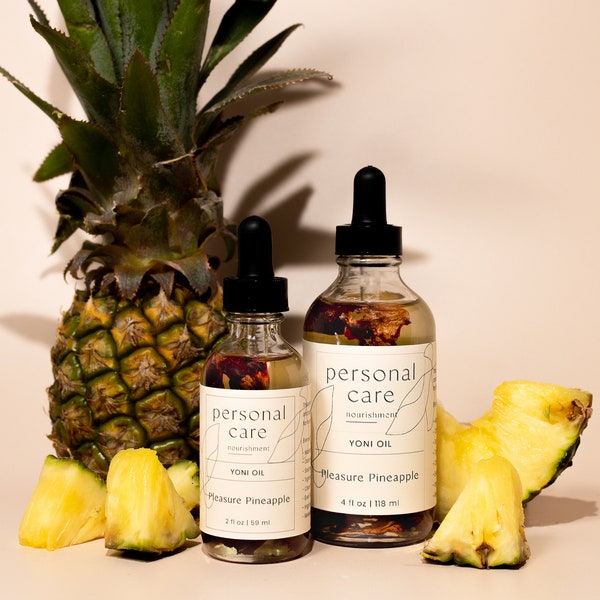 Pleasure Pineapple Yoni Oil, All Natural Oils for pH balance, Odor Protection, Smooth Skin, Even Skin Tones and Combats Aging Skin.
