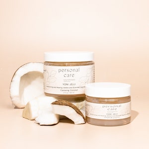 Caressing Coconut Yoni Jelli, Scented and Edible YONI Moisturizer, Made with Aloe Vera & Sea Moss