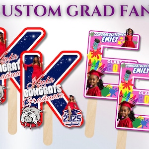 Custom Graduation 2025 Fan | Custom Graduation Big Head Photo Fan | Personalized Fan | Custom Fan | Psns |