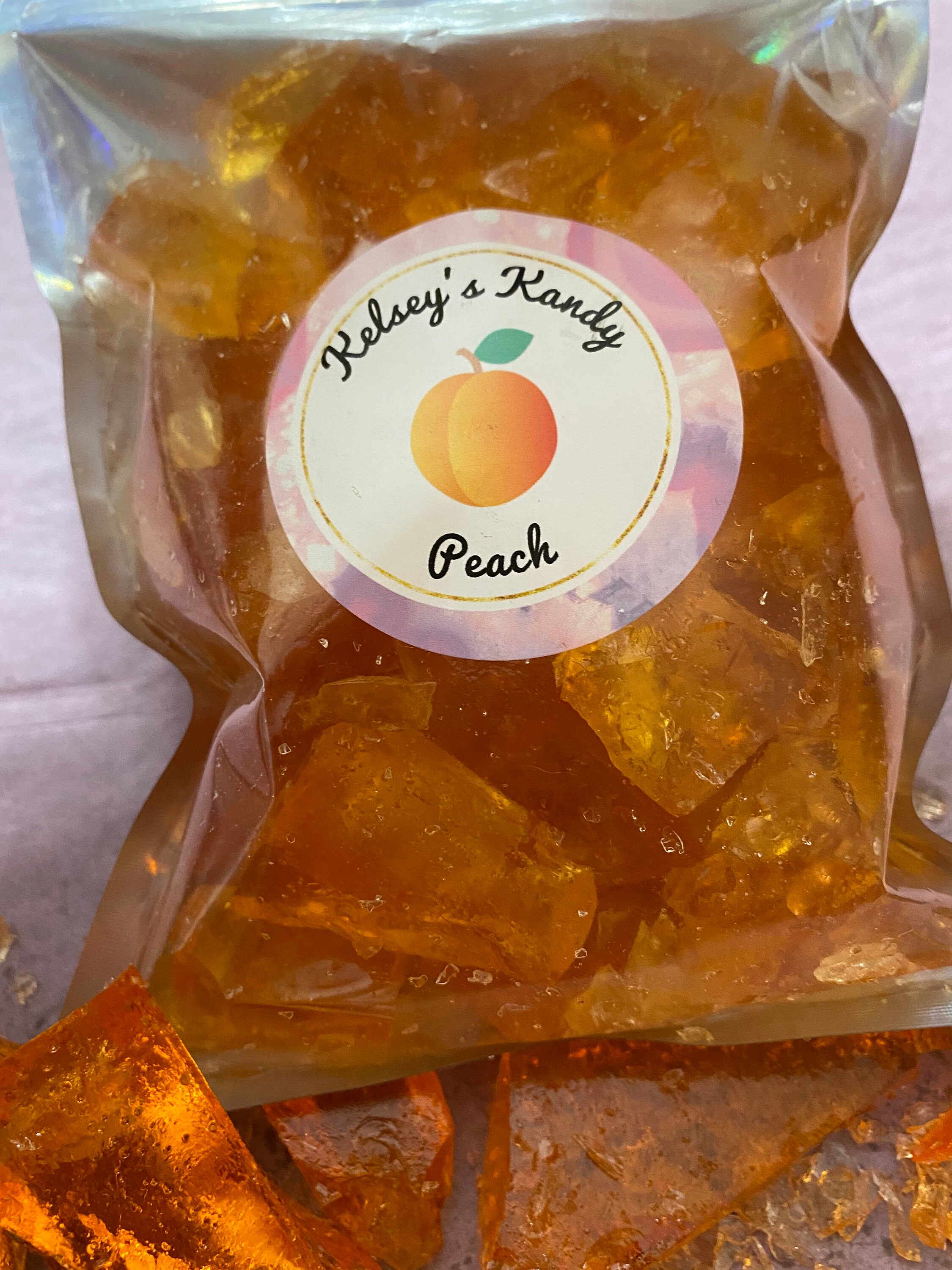 Homemade Peach Hard Candy party favor gift present Etsy