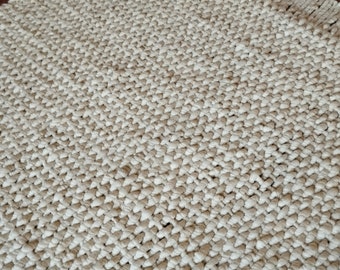 Handmade Natural Wool Rug - Rich Texture,  Minimalist Style, Custom Sizes Available