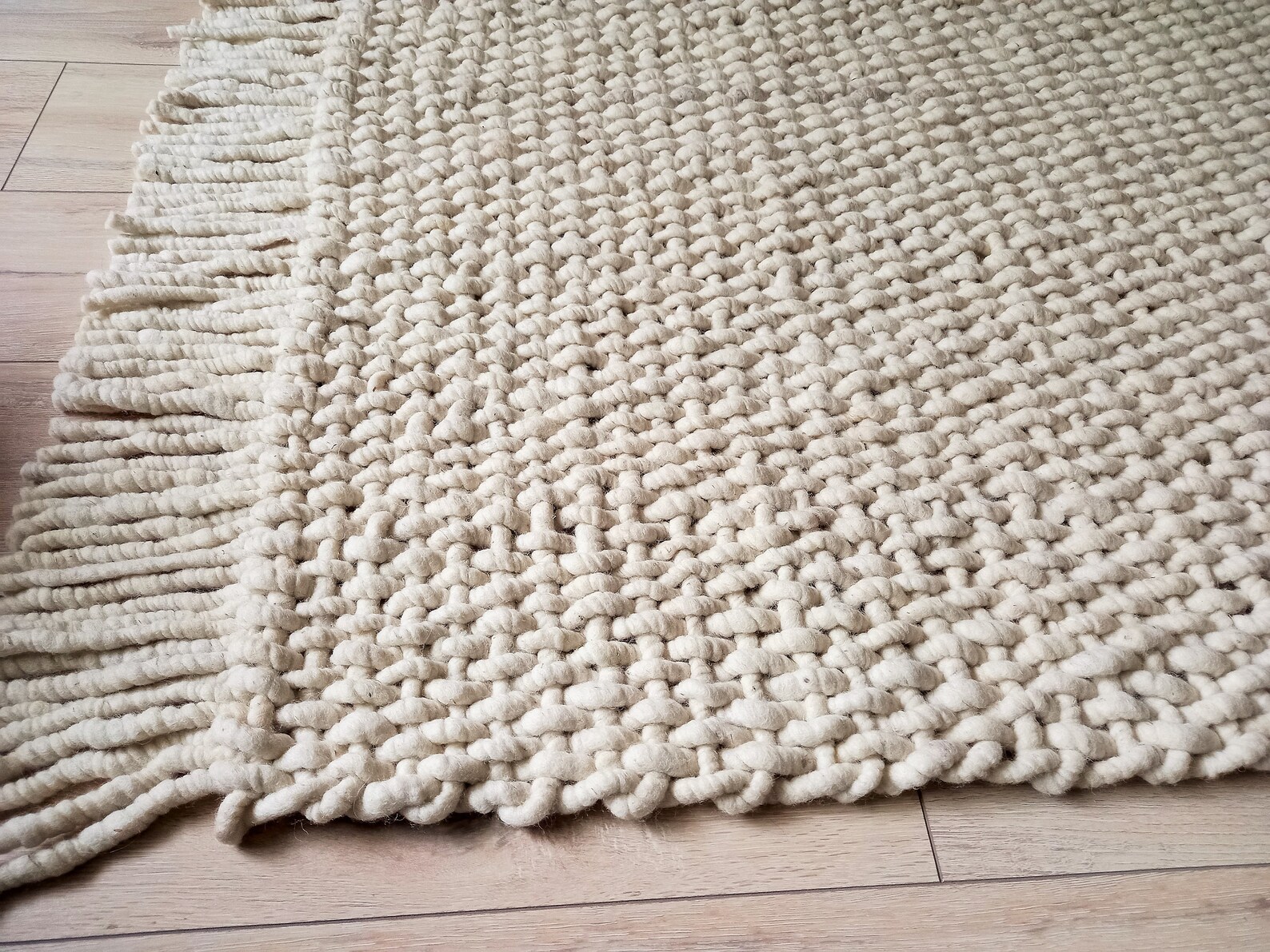 Neutral 8x10 Wool Rug for Living Room Minimalist Area Carpet Etsy