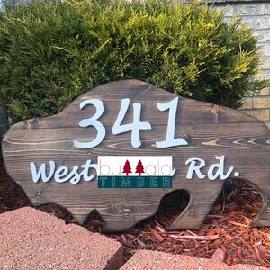 Address Sign // Custom Buffalo Address Sign// Buffalo // Address Lawn Sign