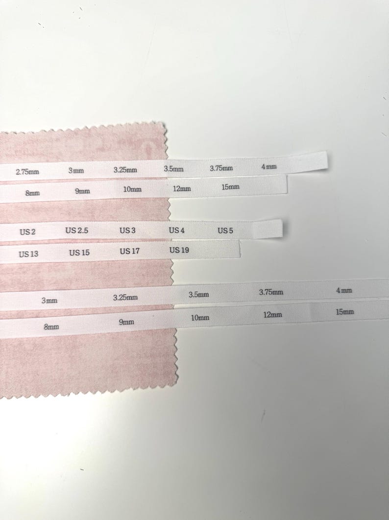 Crochet Hook Labels, Fixed Knitting Needle Size Markers (mm/us ...