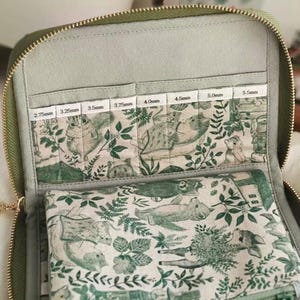 Woodland Fairy Handmade Knitting Needle Case, Yukiemon Designer Fabric | Gift for Knitters