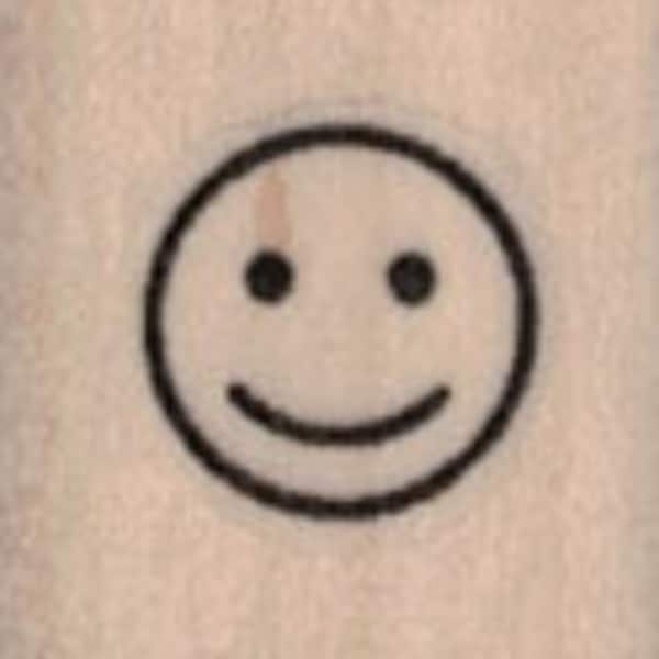 Tiny Happy face Rubber Stamp 3/4 x 3/4 (20346/1508) Smiley Face Symbol Happy Emoji