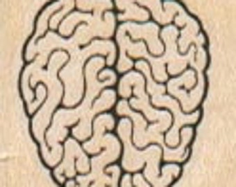 Human Brain Rubber Stamp Small 1 x 1 (5284/511A199)