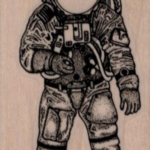 Sello de goma de astronauta 1 3/4 x 3 (19367/1439L) Sello de goma de cosmonauta