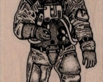 Astronaut Rubber Stamp 1 3/4 x 3 (19367/1439L) Cosmonaut Rubber Stamp