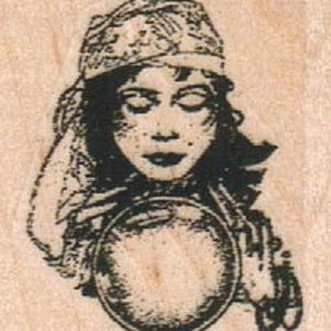 Adivina y bola de cristal Sello de goma 1 1/4 x 1 1/2 (1786/454G.151)