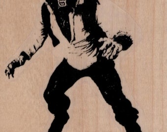 Wolf Man Werewolf Rubber Stamp 3 x 3 3/4 (19725/1465) Halloween Stamp