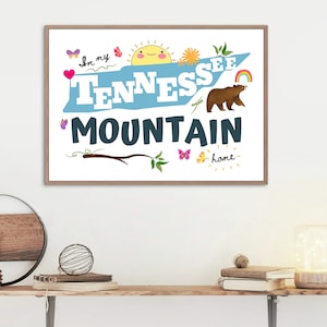 Tennessee Mountain Home by Dolly Parton wall art - Digital Download, Printable, home decor, lyrics, smoky mountains, smokies, appalachia