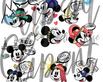 Traveling Mouse Clipart Collection