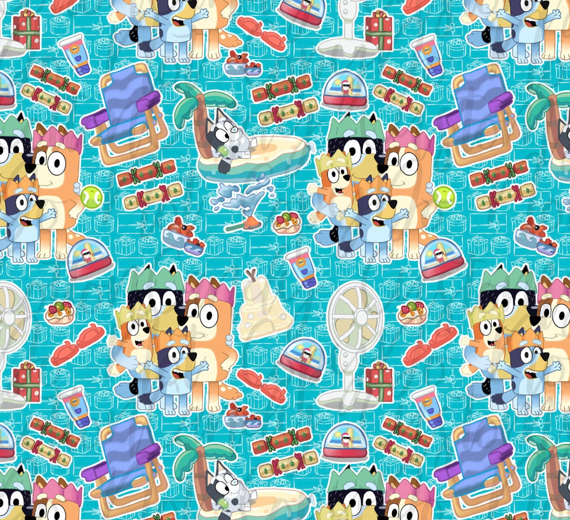 Bluey Blue Christmas Seamless File only 15 Purchases Etsy