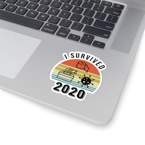 Sticker I Survived 2020 - sticker notebook - sticker dagboek - bumpersticker