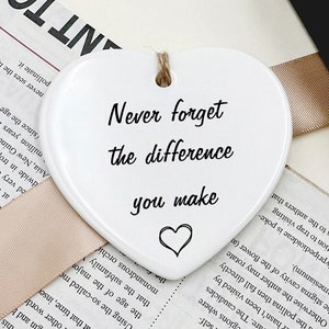 Portachiavi In Acciaio Inox Con Incisione 'Never Forget The Difference You Make' – Regalo Di Addio, Pensionamento E Apprezzamento