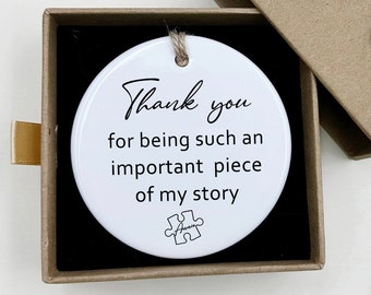 Thank You for being such an important piece of my story, Handcrafted Farewell Present for Mentor, Appreciation Keepsake, Thank You Gift