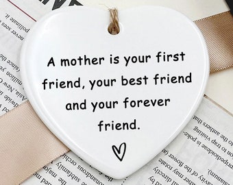 Personalized Mum Gift, A Mother Is Your First Friend, Gift for Mum, Best Friend, Thank You Mom, Keepsake for Mum, Birthday Gift for Mother