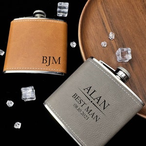 Personalised Hip Flask Custom 6oz Hipflask, Customized GroomsmanFlask, Gifts for Wedding Party, Gift for Groomsmen, Gifts for Boyfriend,Dads
