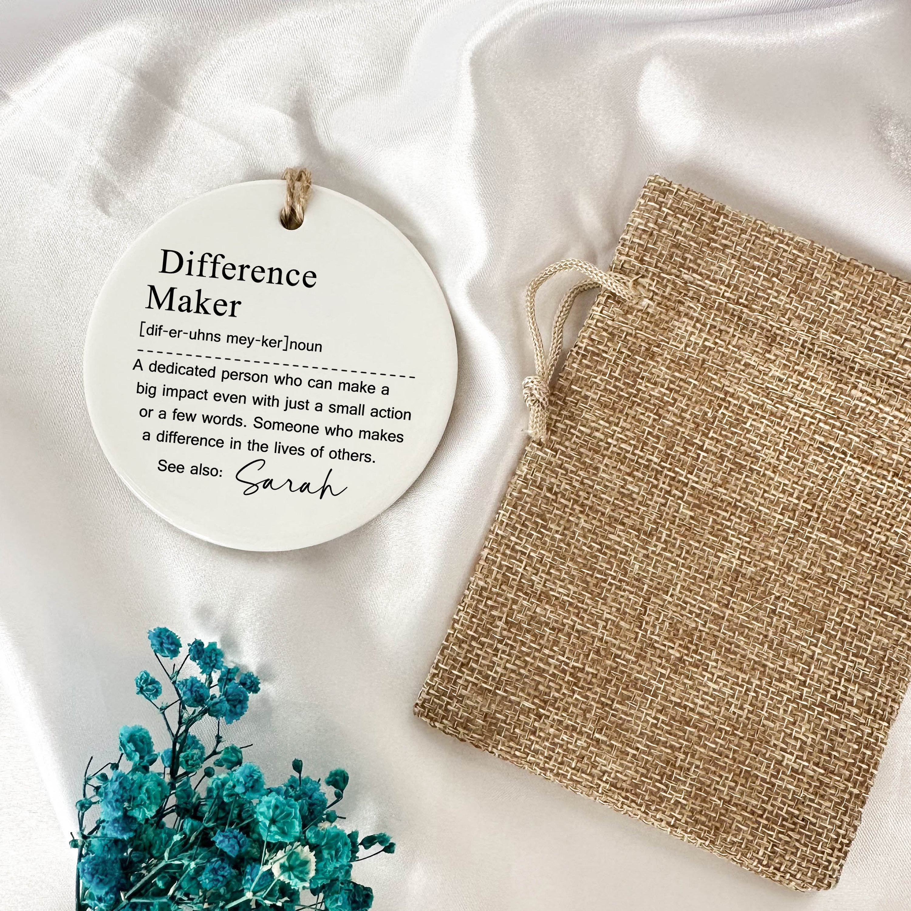 Difference Maker, Personalized Difference Maker Gift, Mentor Appreciation Gift, Leader Gift, Gift for Teacher, Thank You Gift, Leaving Gift