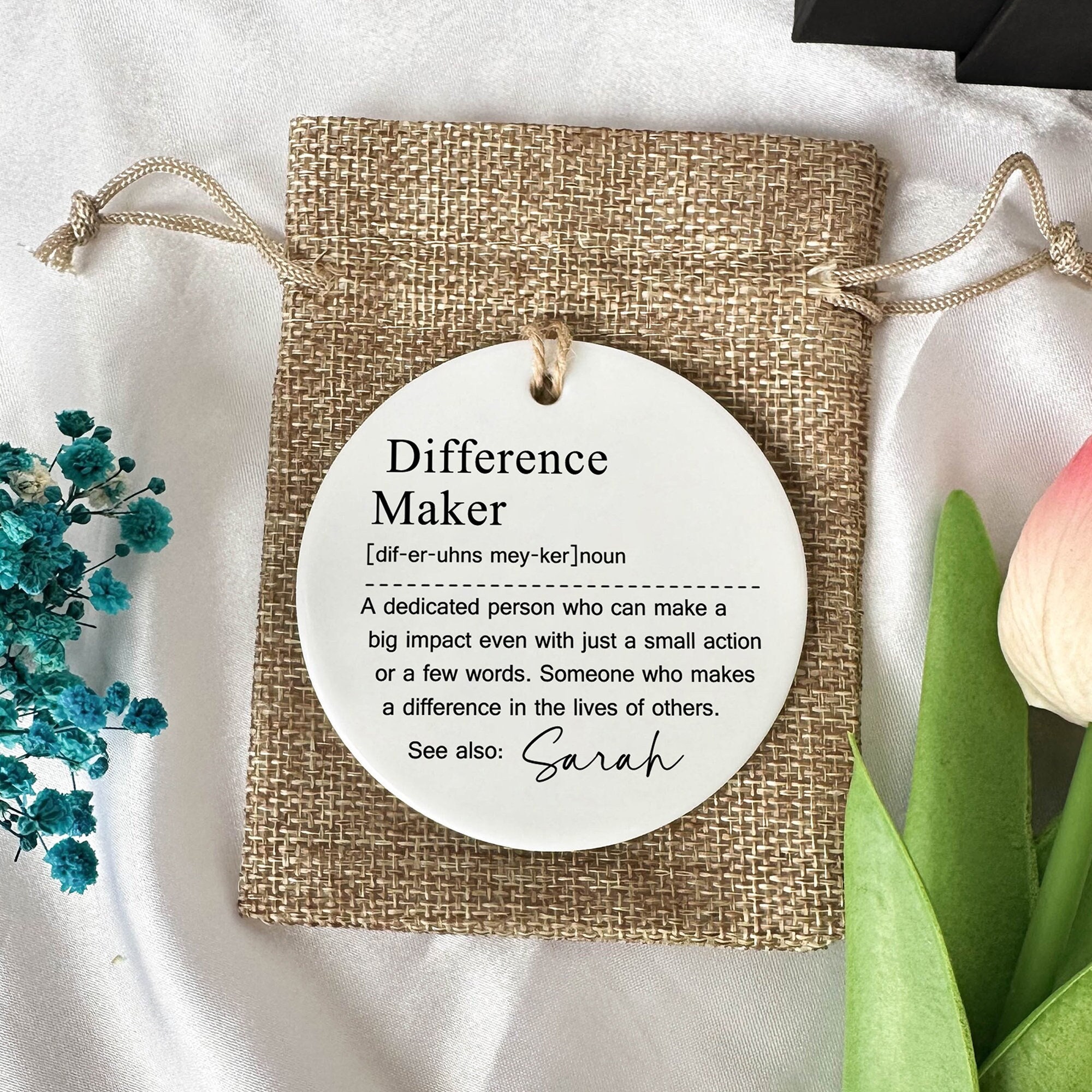 Difference Maker, Personalized Difference Maker Gift, Mentor Appreciation Gift, Leader Gift, Gift for Teacher, Thank You Gift, Leaving Gift