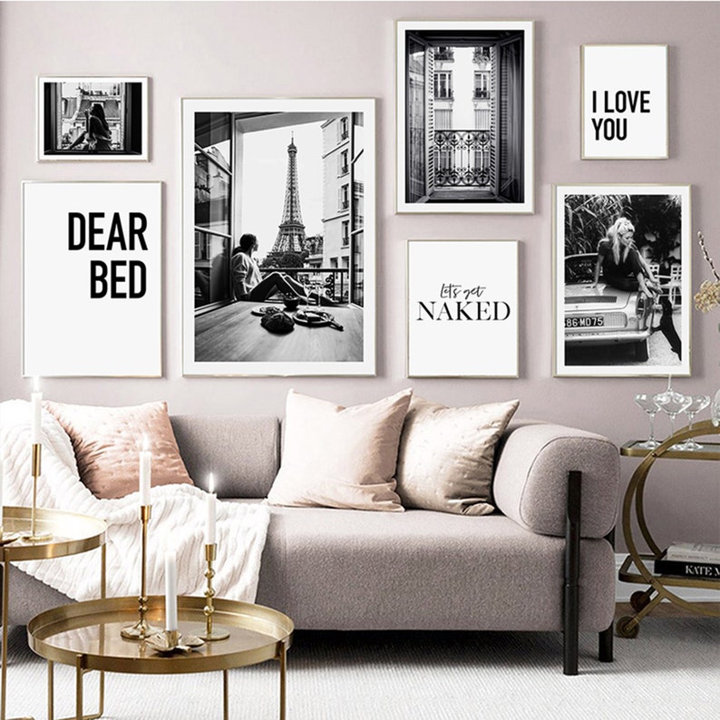 Black and White Artwork Brigitte Bardot Poster Vintage Car - Etsy
