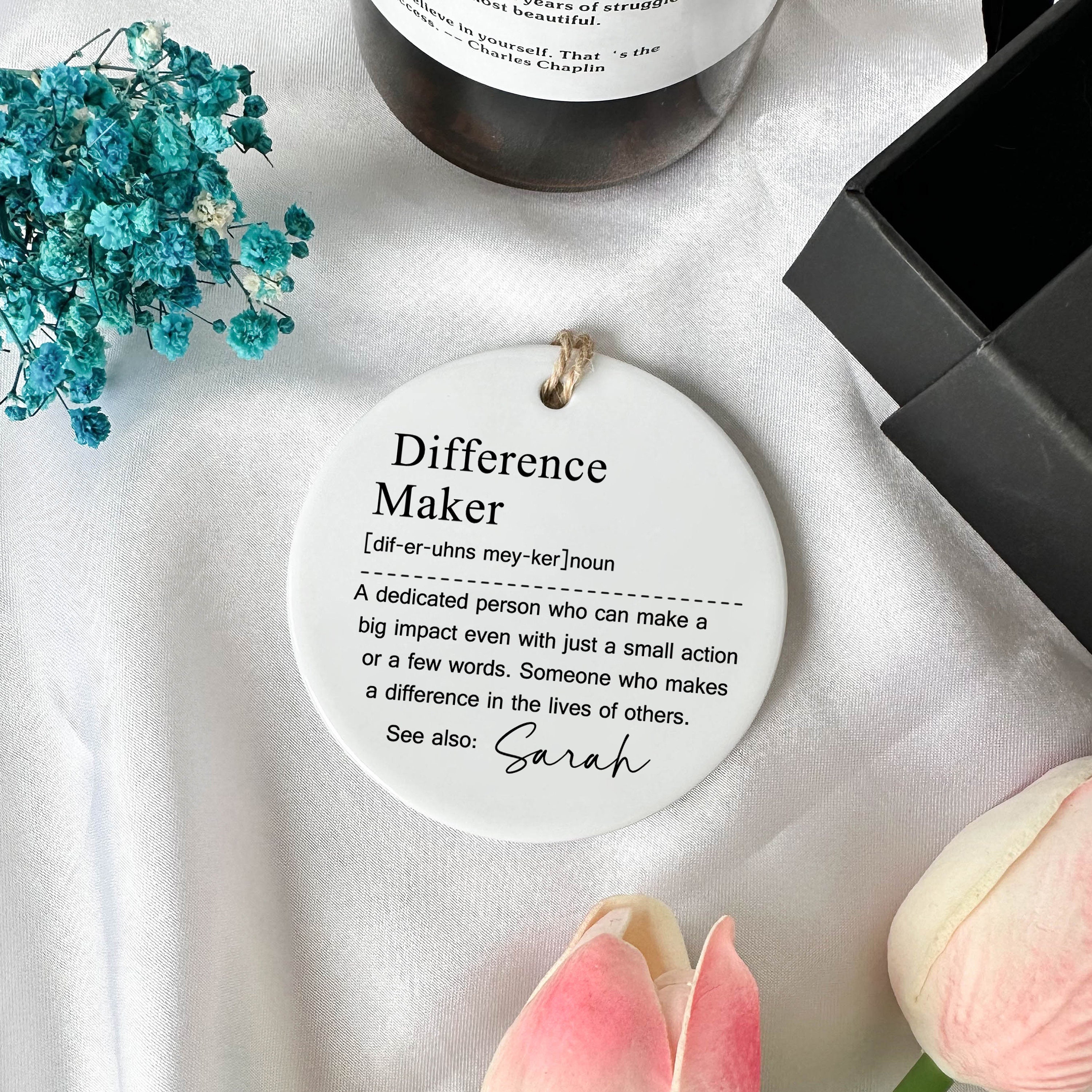 Difference Maker, Personalized Difference Maker Gift, Mentor Appreciation Gift, Leader Gift, Gift for Teacher, Thank You Gift, Leaving Gift