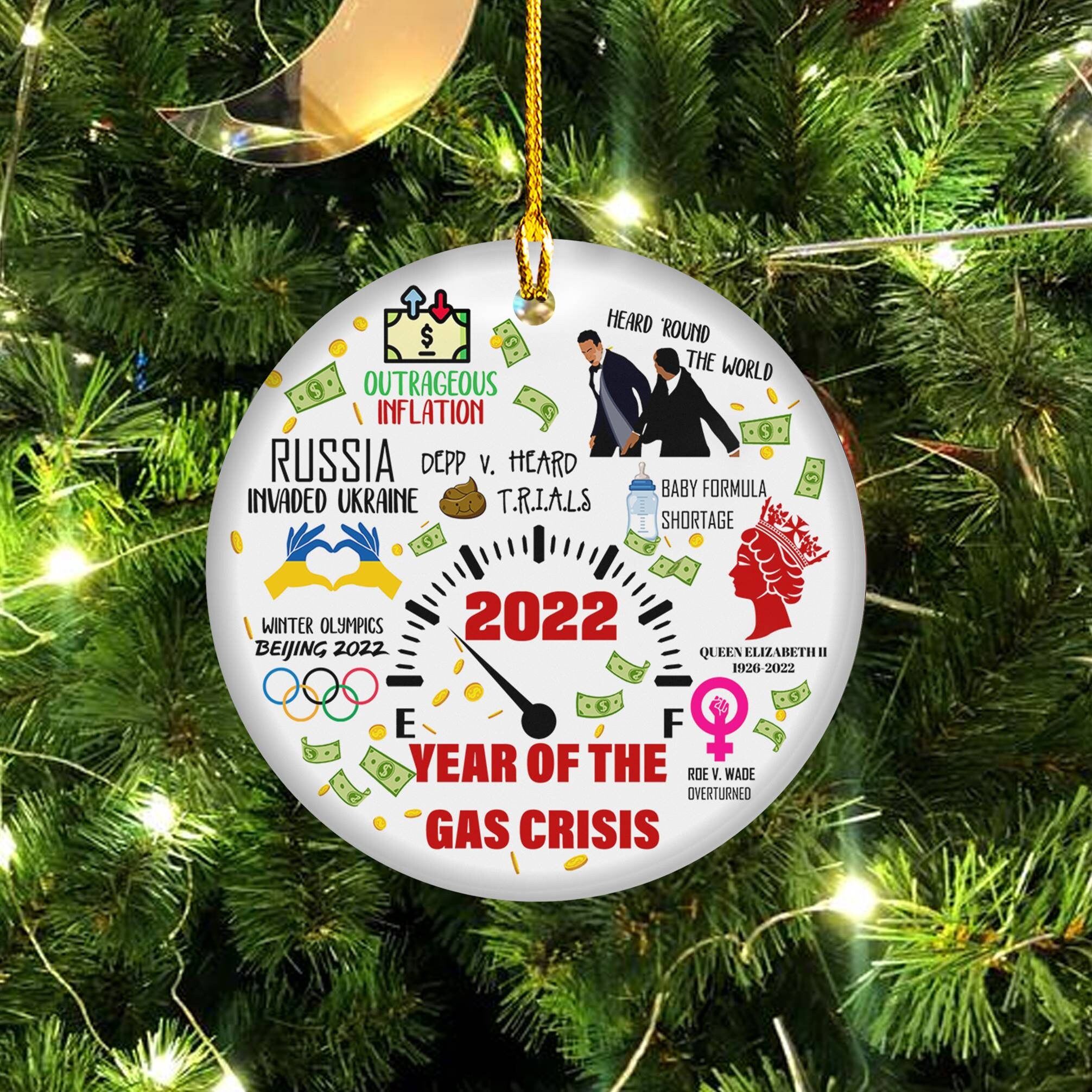 Discover Year In Review 2022 Christmas Ornament