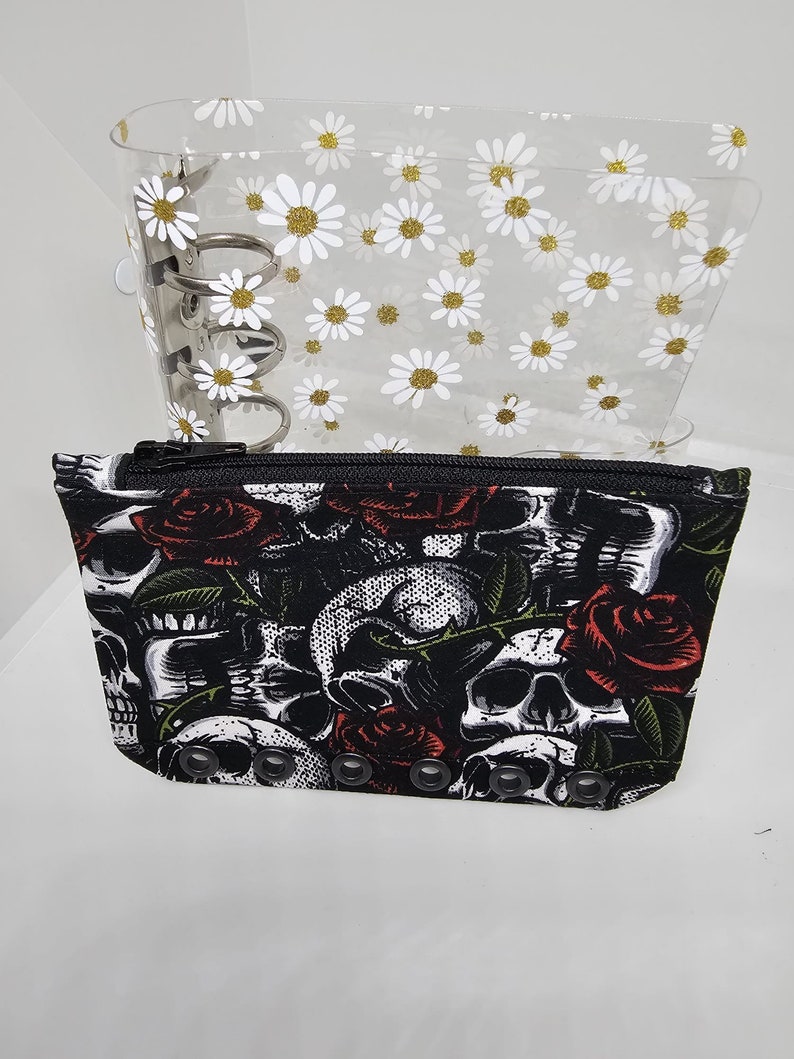 Kleingeld Taschen A7 Schwarz Skull