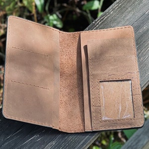 Cartera larga para hombres y mujeres + Tarjetero gratis, Cartera de cuero plegable, Monedero unisex, Cartera con soporte para chequera - Cartera de caballo para correr