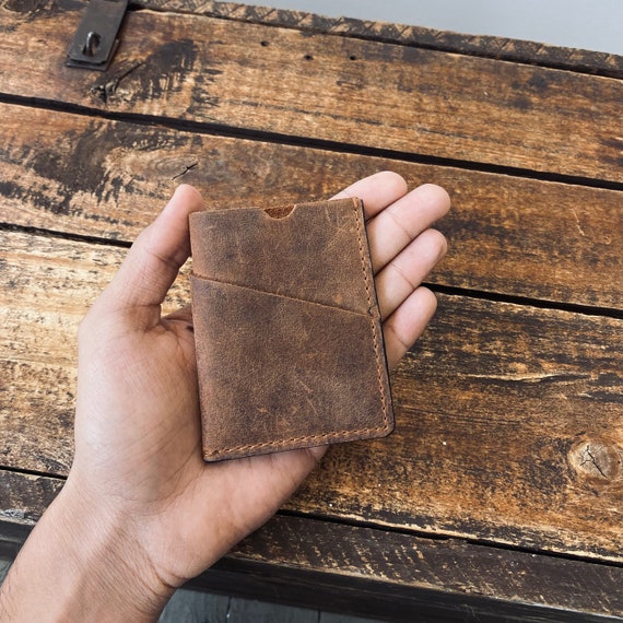 Leather Front Pocket Wallets Men, Slim Rfid Leather Wallet Men