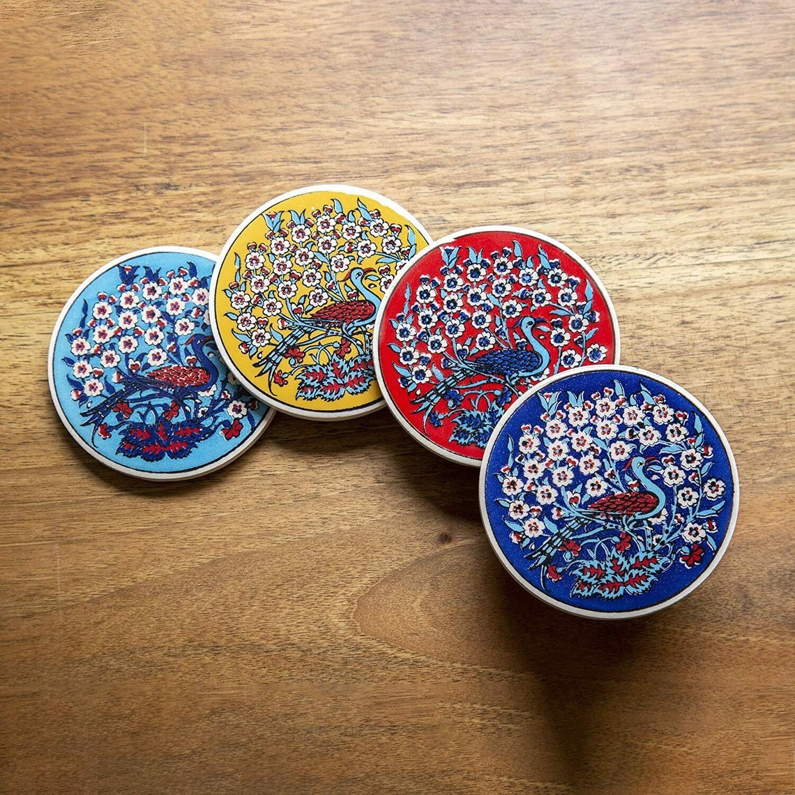 CERAMIC Coasters Set of 4 Drinks Coasters for Cups Mugs Etsy