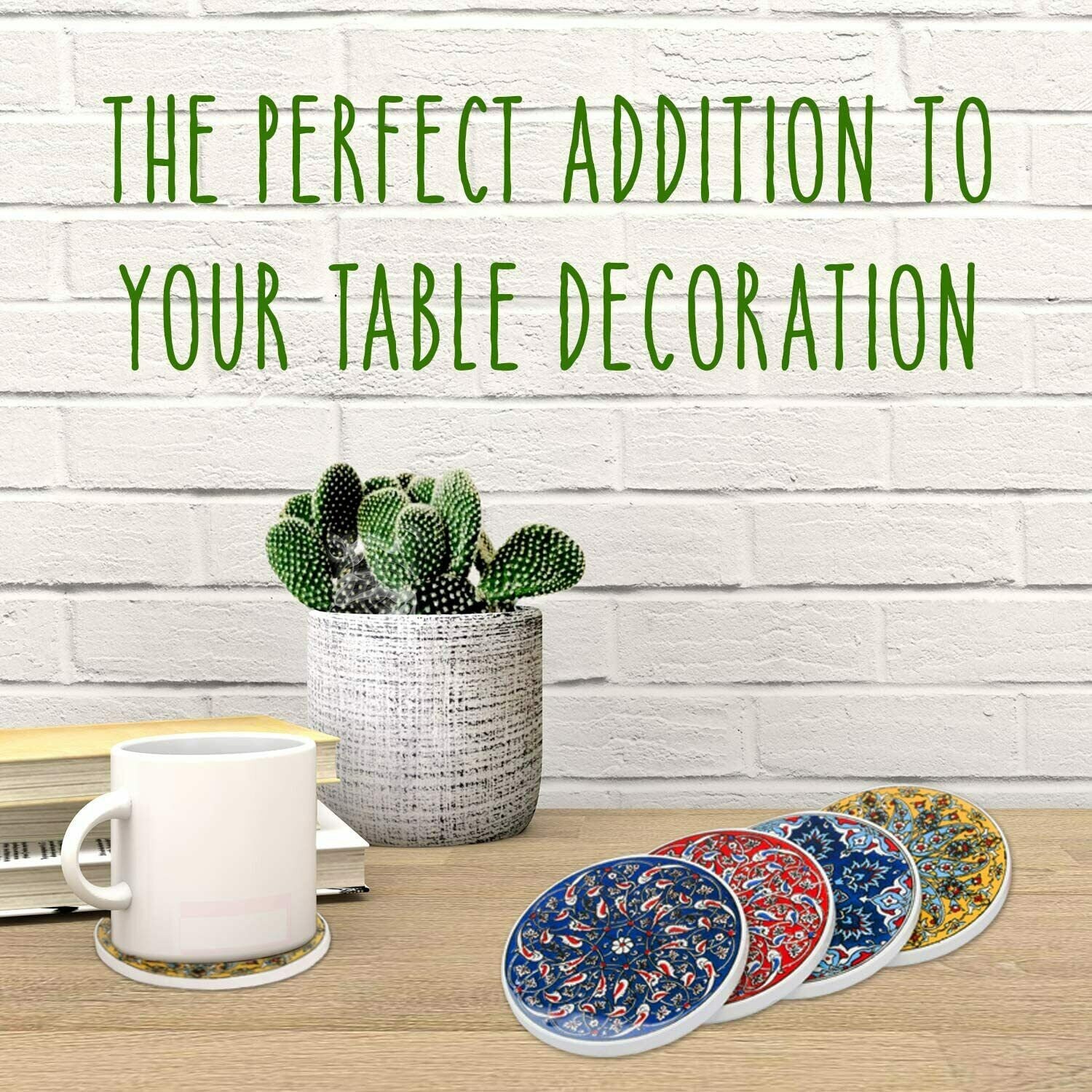 CERAMIC Coasters Set of 4 Drinks Coasters for Cups Mugs Etsy