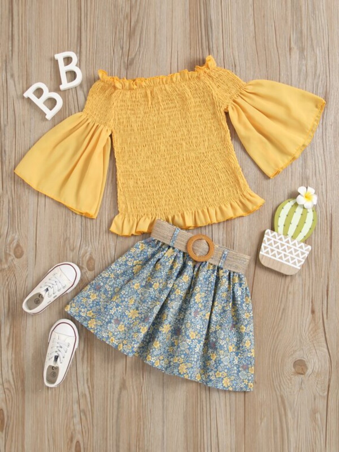 Cute Baby Girl Clothes Toddler Girls Shirred Top & Belted Etsy