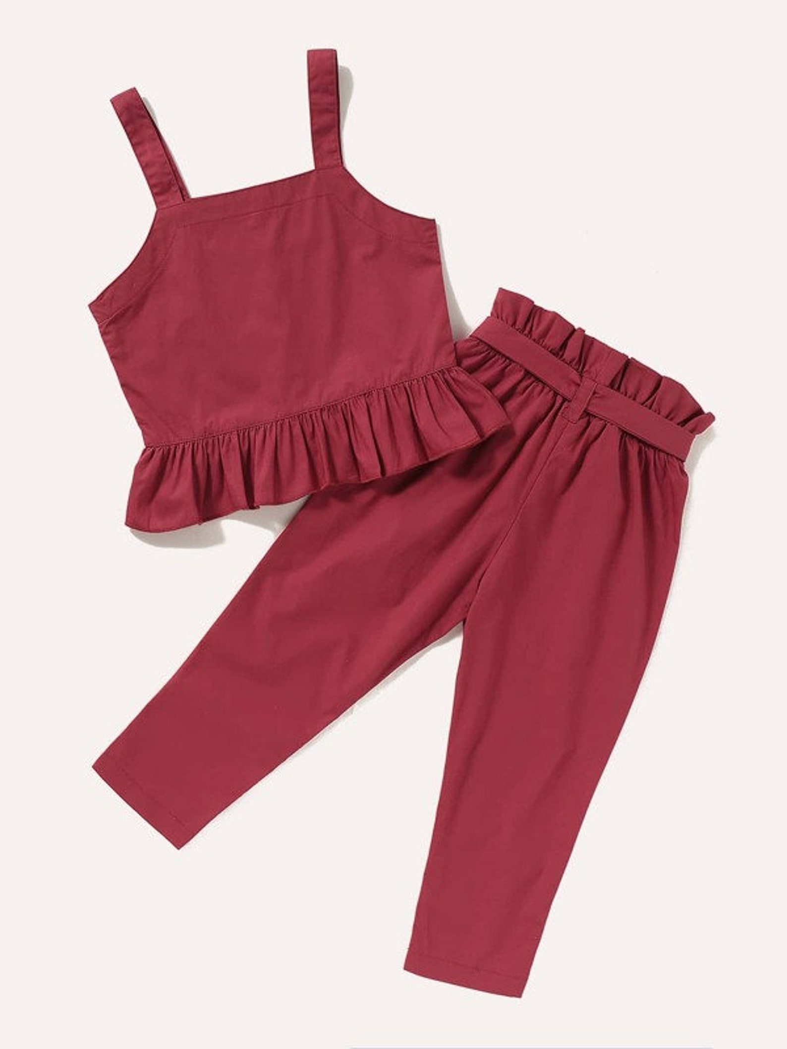 Cute Toddler Girl Clothes Set Toddler Girls Ruffle Hem Cami Etsy