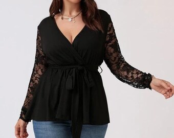 plus size low cut tops