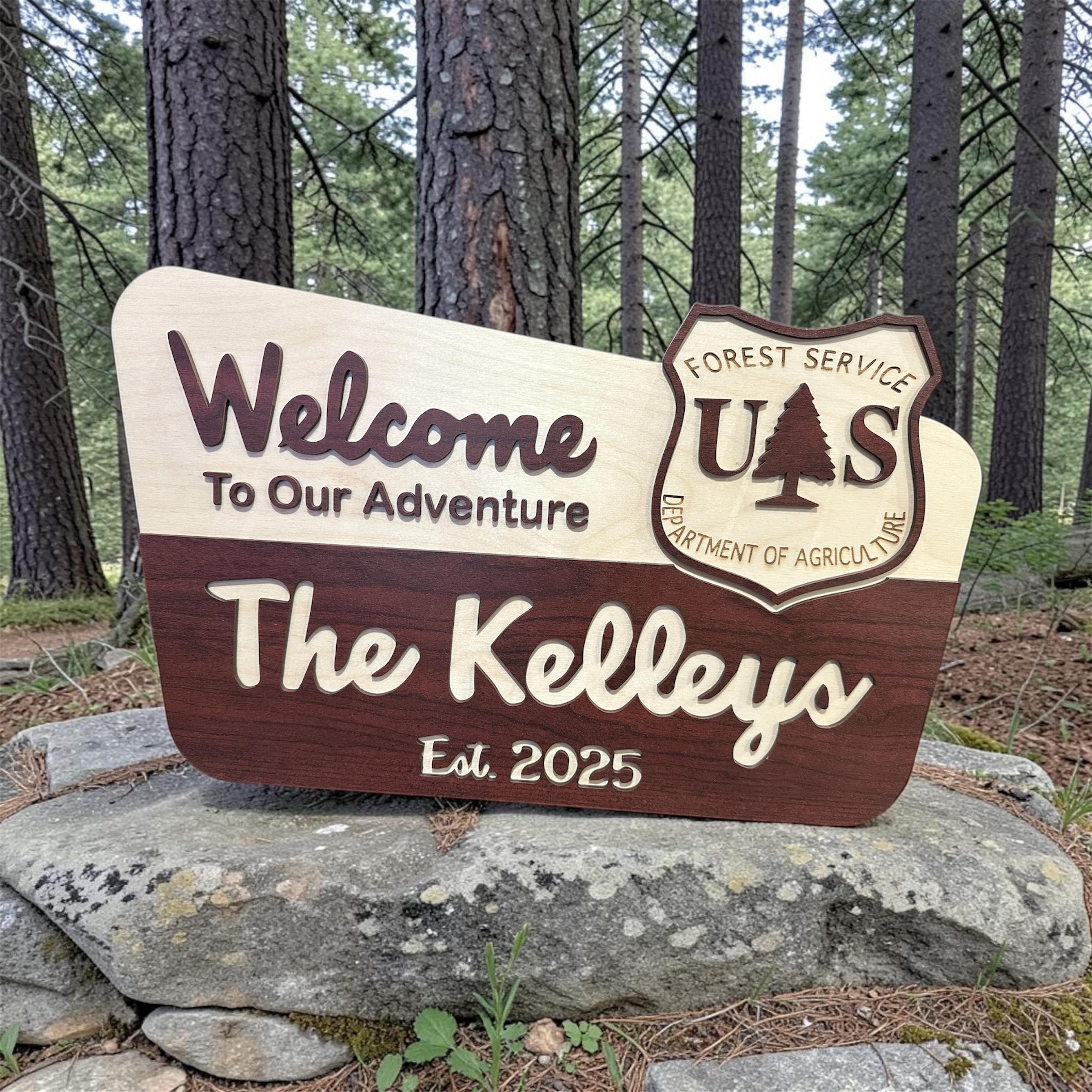Custom US Forest Service National Park Sign - Retirement Gift Replica ...