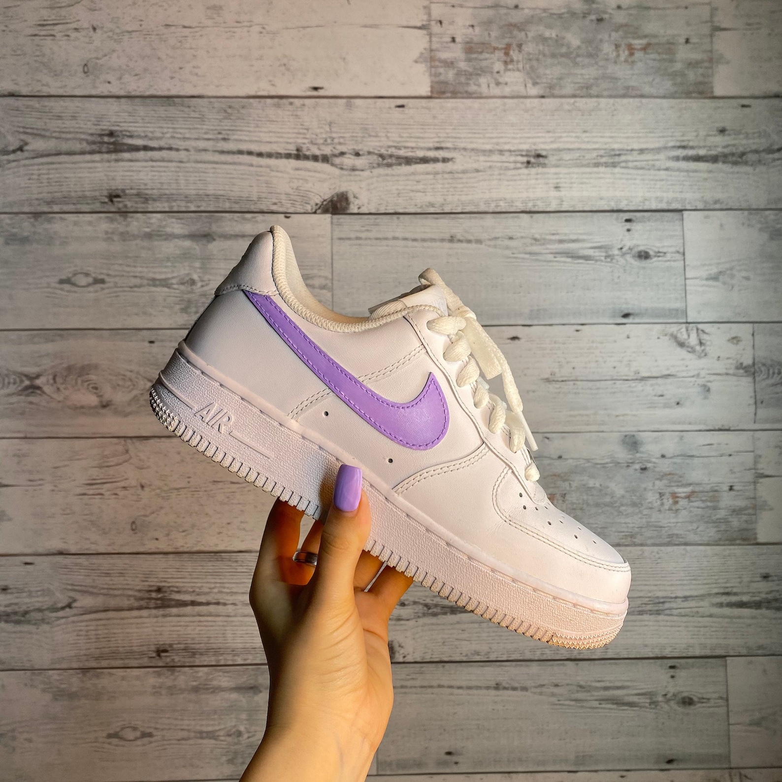 lavender air force 1 high top