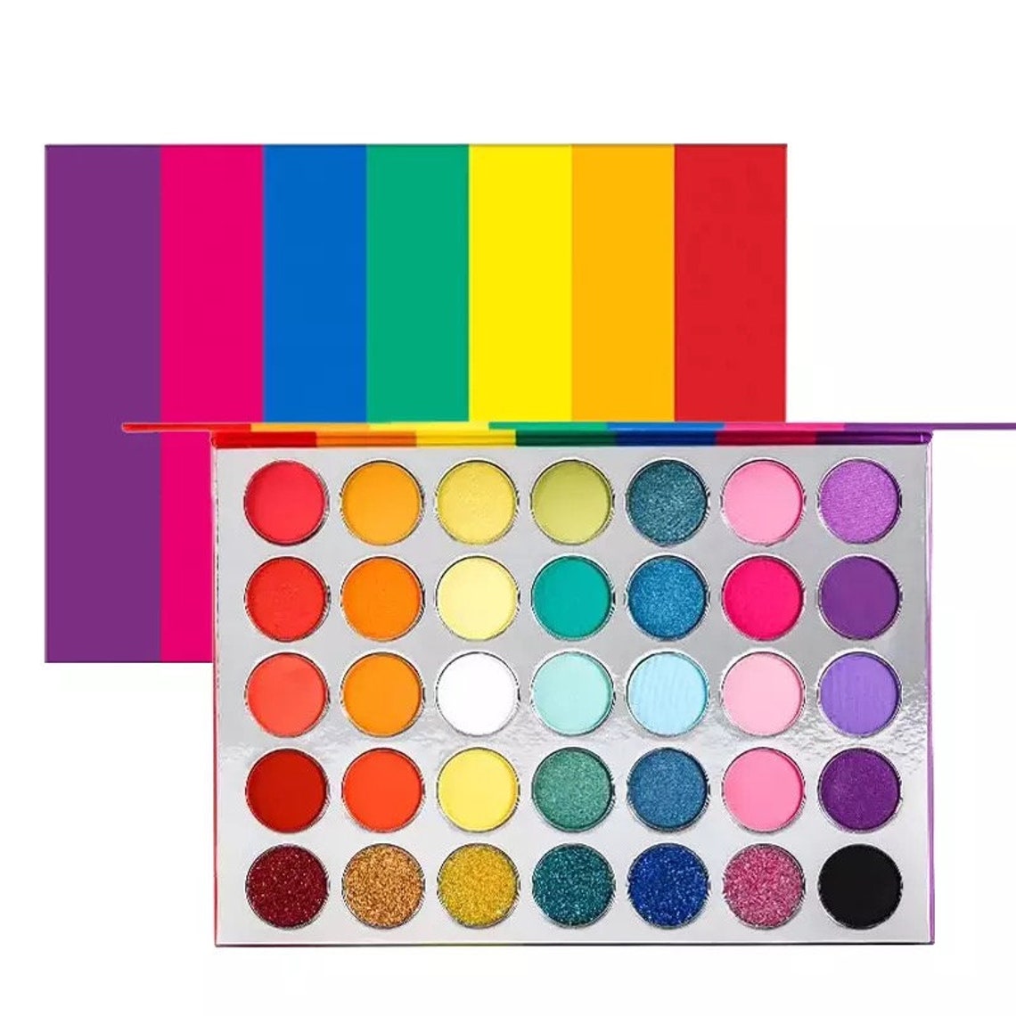 Large Rainbow Eyeshadow Palette 35 Shades Etsy